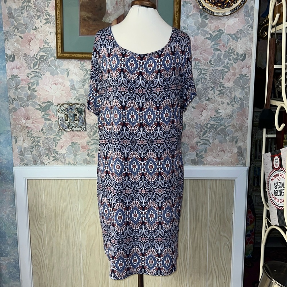 3X Women's Kristin Nicole Patterned Dress
